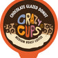 Crazy Cups Flavored Coffee Pods, Chocolate Glazed Donut, Flavored Single Serve Coffee Capsules For All Keurig K Cups Coffee Makers, (88 Count, Pack Of 4)
