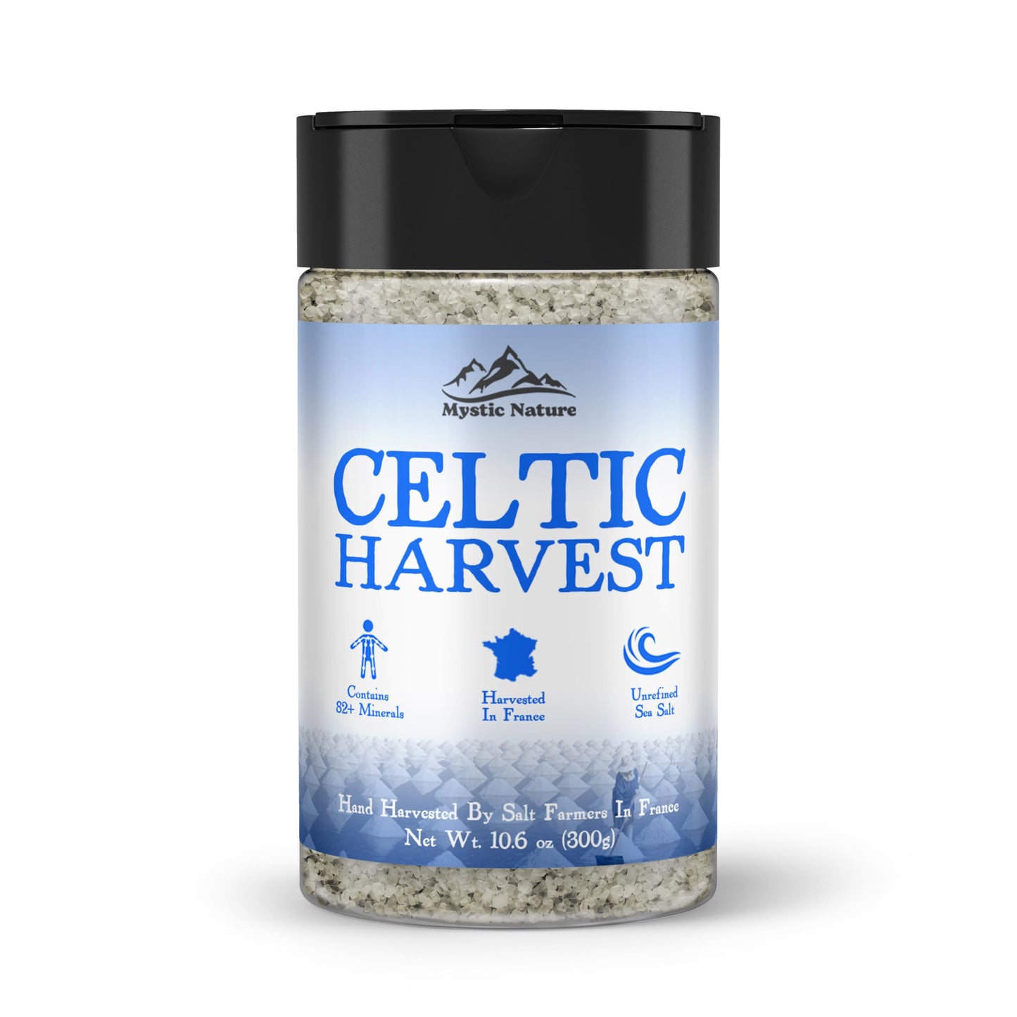 Mystic Nature Celtic Harvest Shaker - Natural & Unrefined - 10.6 OZ - Light Grey