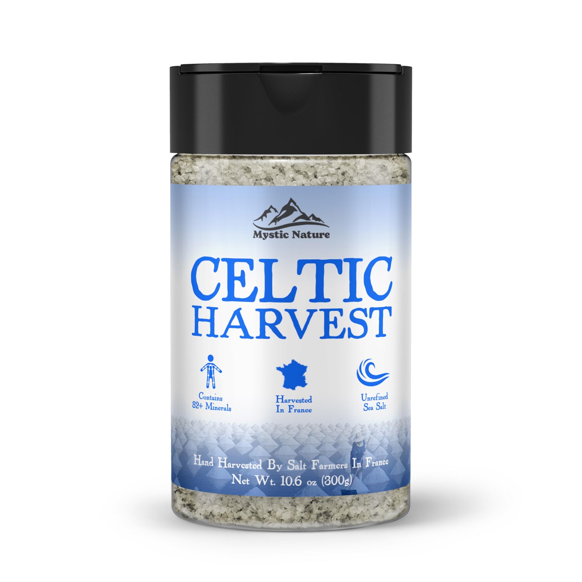 Mystic Nature Celtic Harvest Shaker - Natural & Unrefined - 10.6 OZ - Light Grey