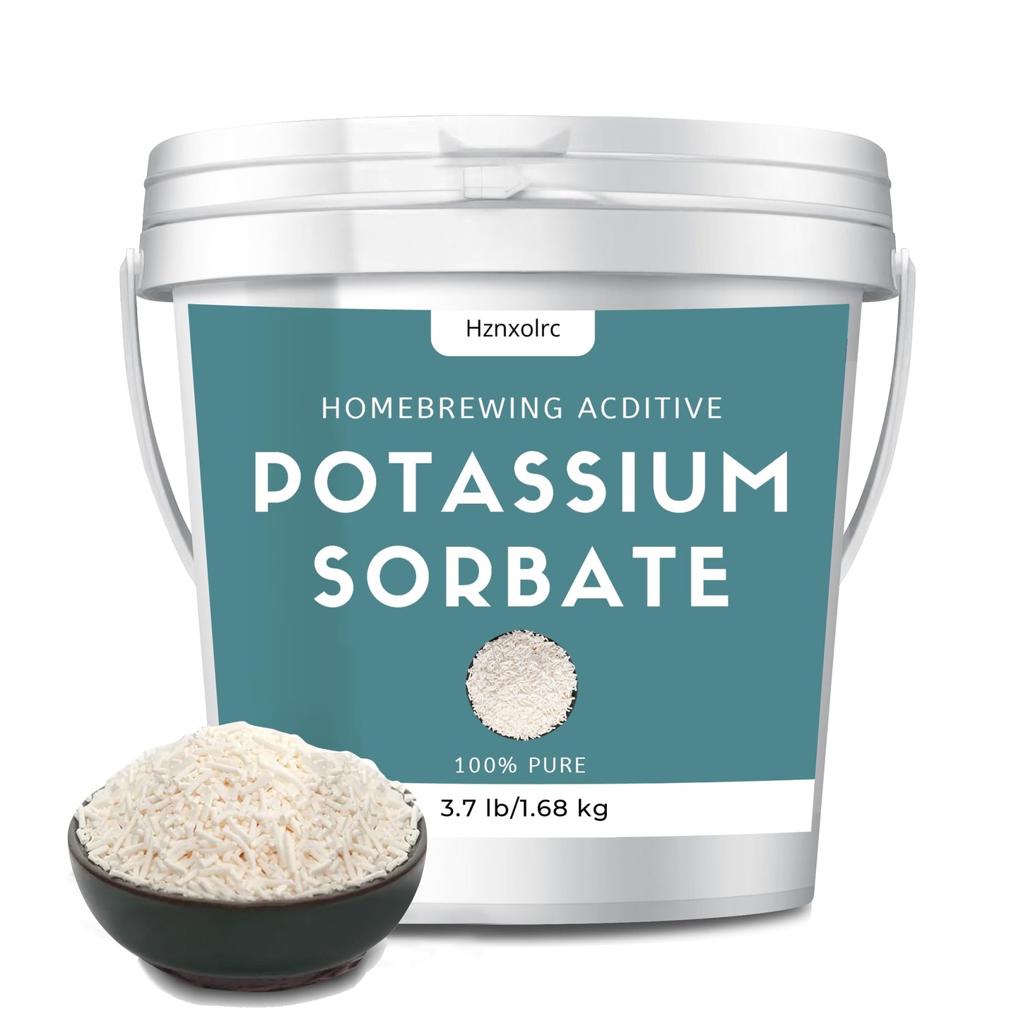 Hznxolrc Potassium Sorbate Food Grade, 100% Pure, 59.2 Ounce for Baking and Brewing