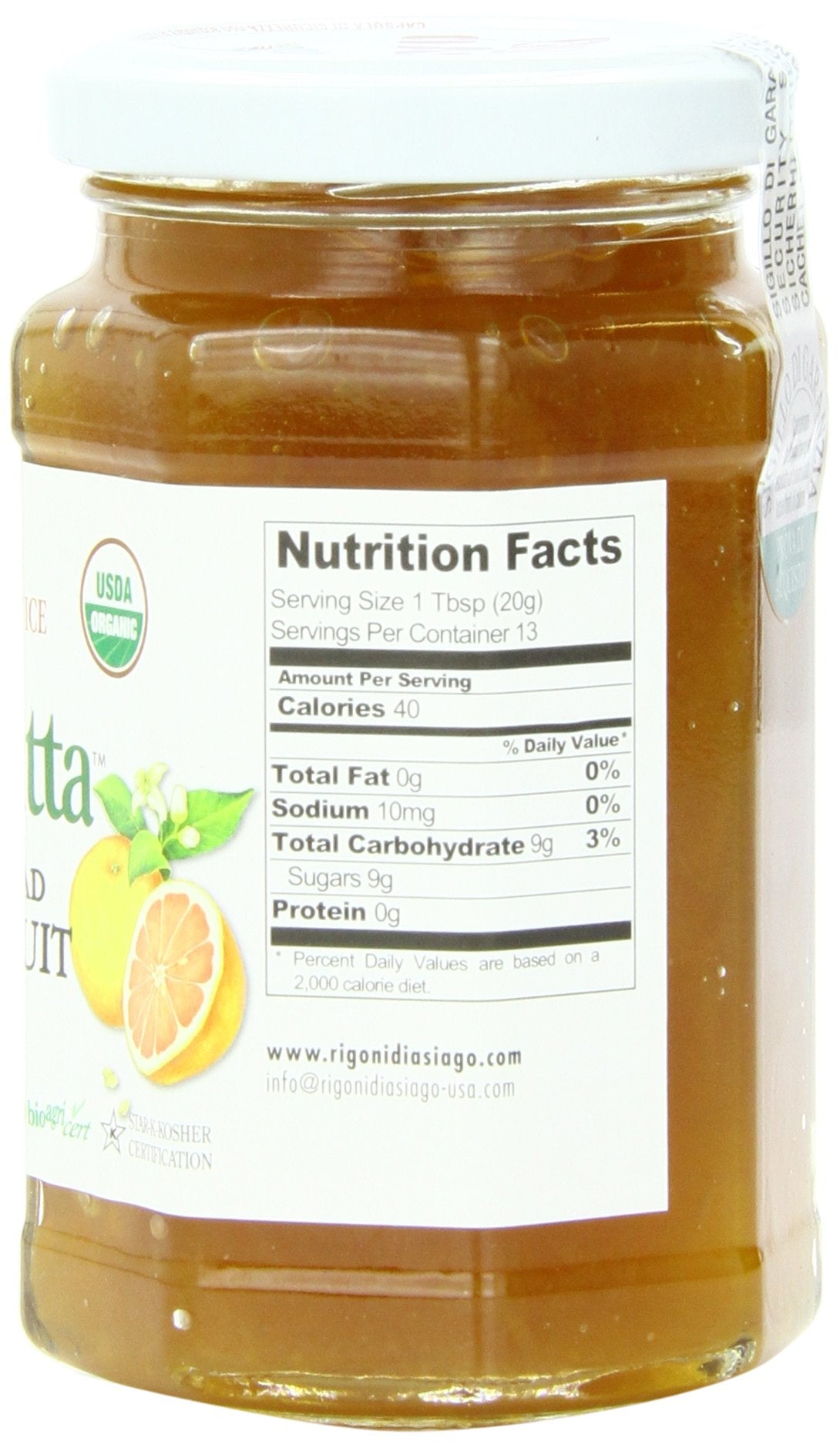 Rigoni Di Asiago Fiordifrutta Organic Fruit Spread, Cherry, 8.82 Ounce (Pack Of 1)