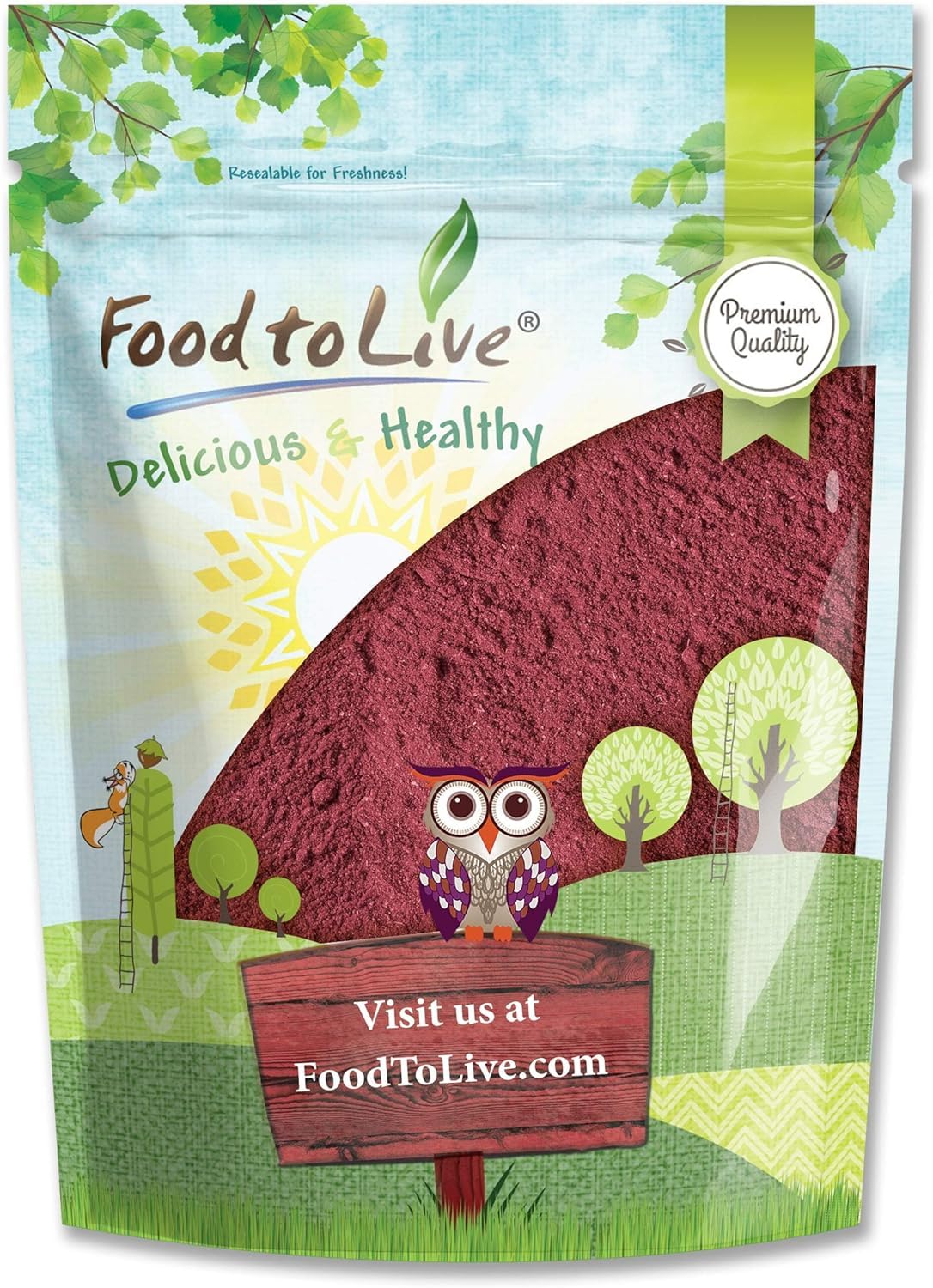 Beet Root Powder, 5 Pounds - Finely Ground Dried Beet Root, Pure, Kosher and Vegan, Raw Superfood. Bulk Powder. Rich in Folate, 