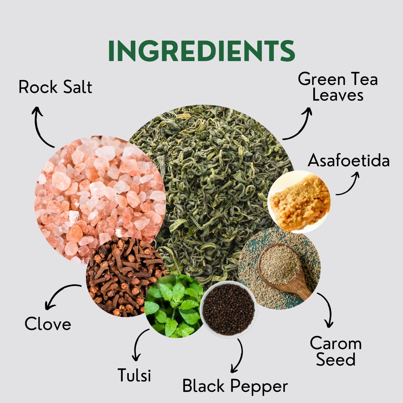 Tea Leaf & Co. Detox Kahwa Green Tea Bags (50 Count), Green Tea With Ginger, Tulsi & Rock Salt, Caffeinated, Natural Green Tea,