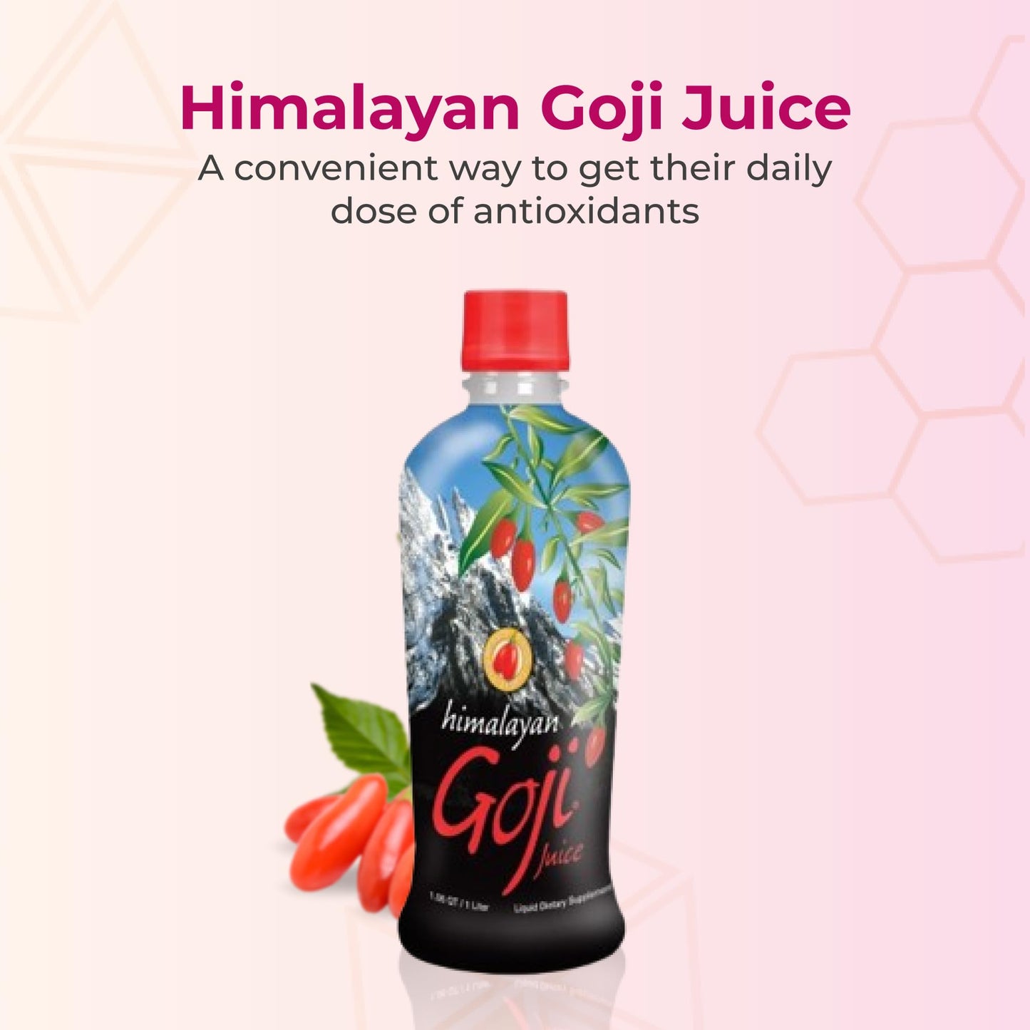 Youngevity Goji Berry Juice – 100% Natural Superfruit dietary product – 1 Liter – No Added Sugar or Flavors