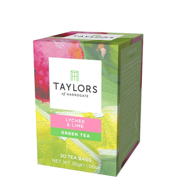 Taylors Of Harrogate Lychee & Lime Green Tea, 20 Teabags (Pack Of 3)