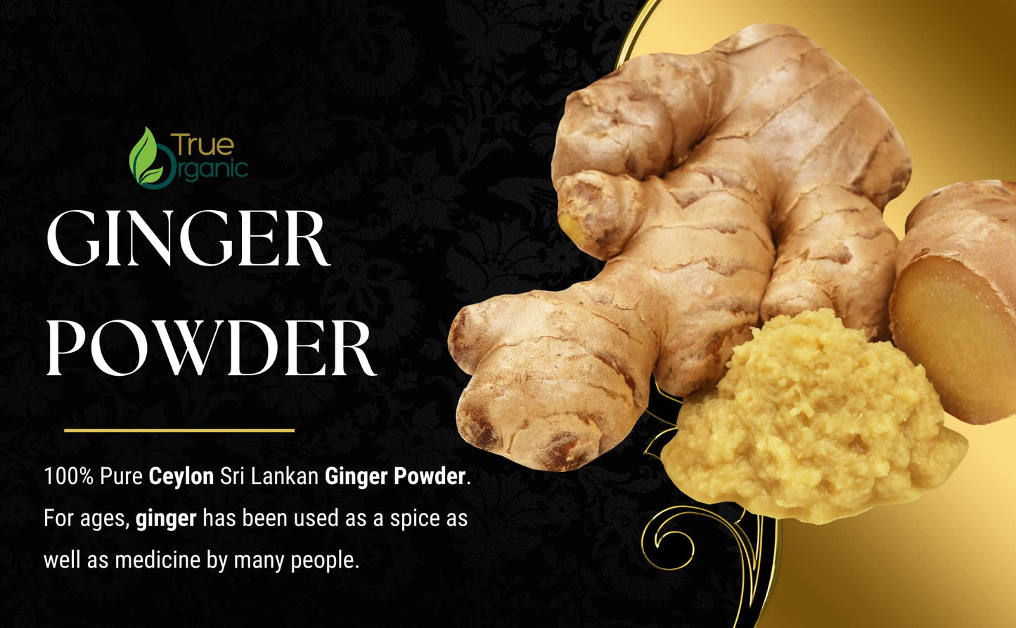 True Organic Ceylon Ginger Powder 1 Pound Bulk Bag Certified Organic Usda & Kosher Certified Non-Gmo Organic Ginger Powder Groun