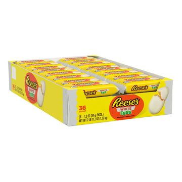 Reese'S White Creme Peanut Butter Eggs, Easter Candy Packs, 1.2 Oz (36 Count)