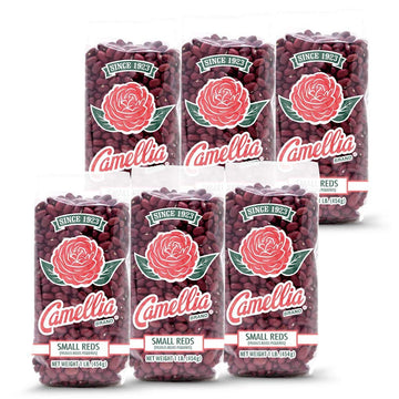Camellia Brand Dried Small Red Beans, Caribbean-Style Bean, 1 Pound (Pack Of 6)