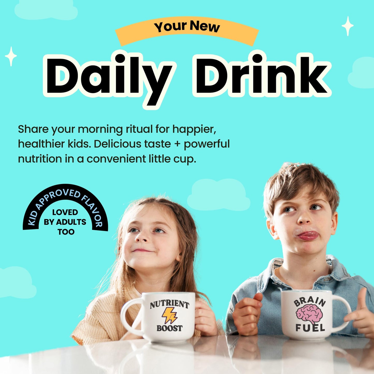 Kiid Coffee - 99.9% Caffeine-Free Organic Coffee for Kids - As Seen on Shark Tank - 12 Vitamins & Minerals  4g Prebiotics  0g Sugar - Non-GMO & Gluten-Free - Healthy Snack - Original - 12 Servings