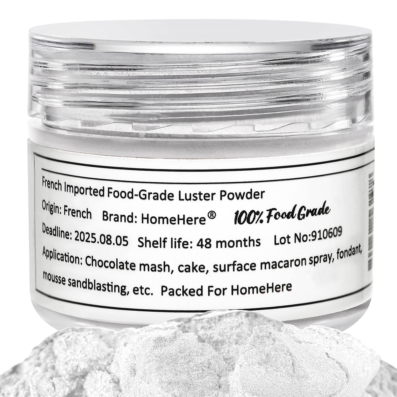 Homehere Edible Luster Dust Food-Grade Glimmer Powder Glitter For Cake Decorating 7G  Edible Sprinkle Glitter For Mixed Flavors Drinks Baking Candy Dessert Chocolate Vegan Tasteless