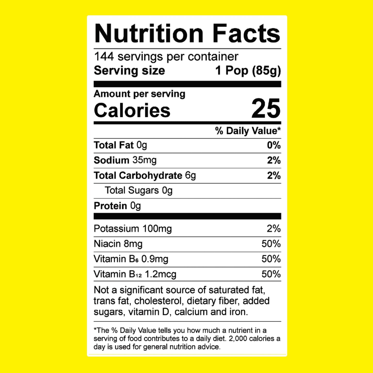 All Sport Sugar-Free - Freezer Pops, Giant Sized 3oz, 144 CT Refreshing Ice Pops with Electrolytes, B Vitamins & Potassium -Blue