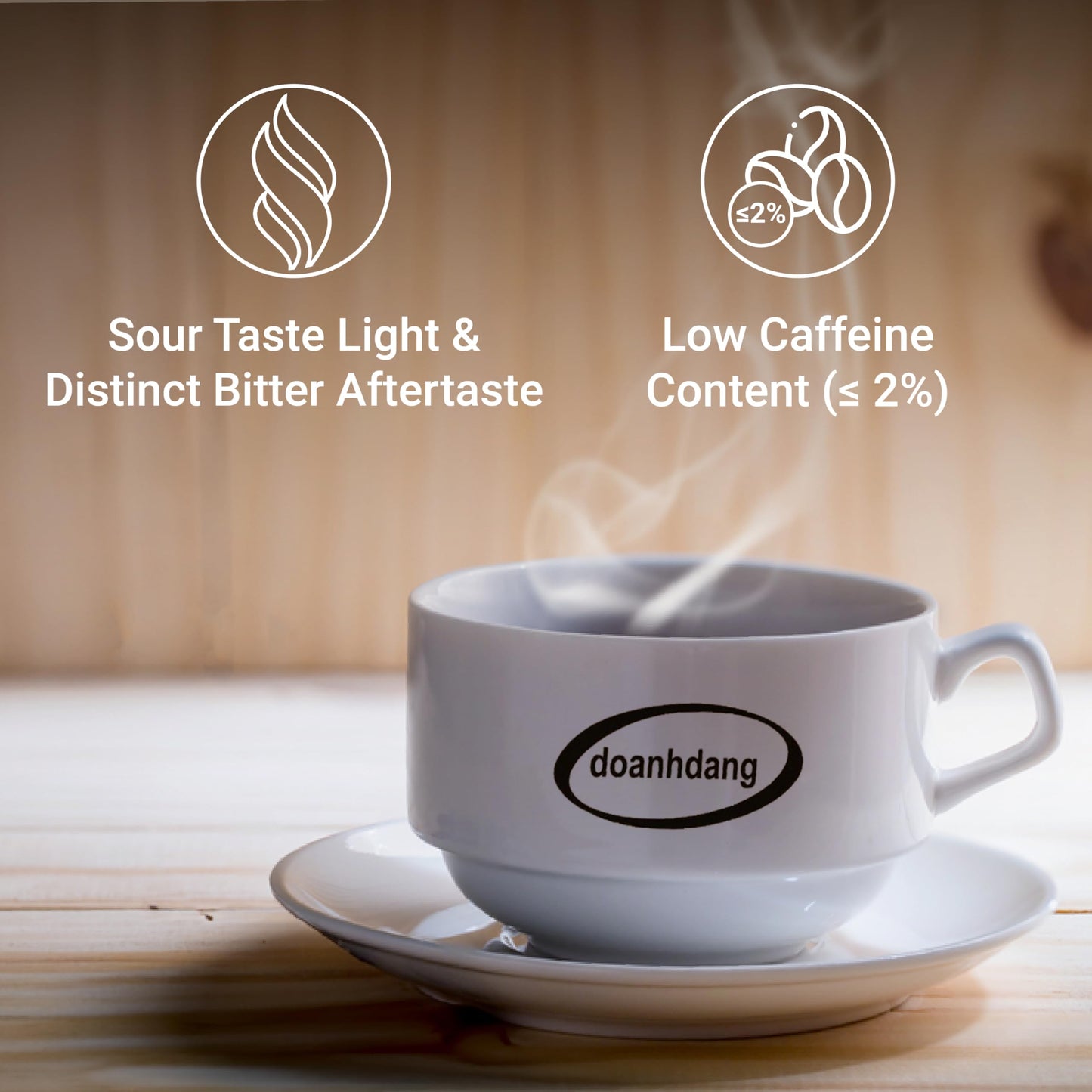 Doanhdang - 17.6 Oz Enhanced Moka Whole Bean Coffee, 100% Medium Roast, Rich Flavor For Espresso Shot And Brew, Origin From Vietnam, Whole Med Roast Beans