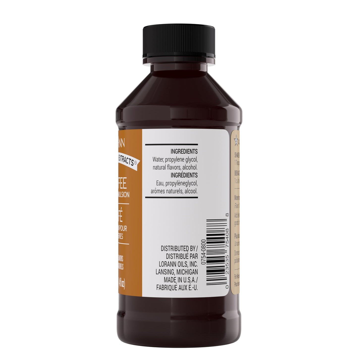 LorAnn Coffee Bakery Emulsion, 4 Fl Oz, Polyethylene Terephthalate, Model 0754, Coffee Color