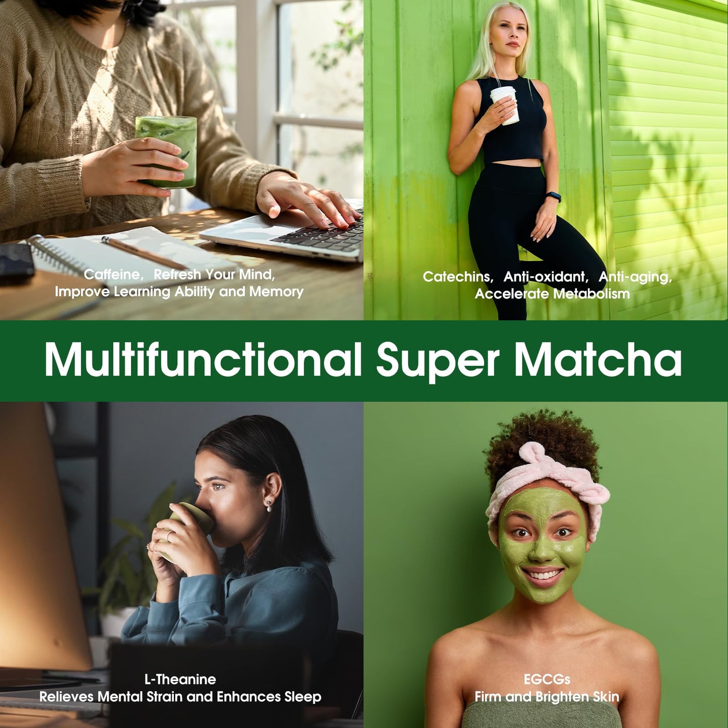 TureHom Ceremonial Grade Matcha Green Tea Powder – USDA Organic – 3.53oz Tin – Vegan – No Additives