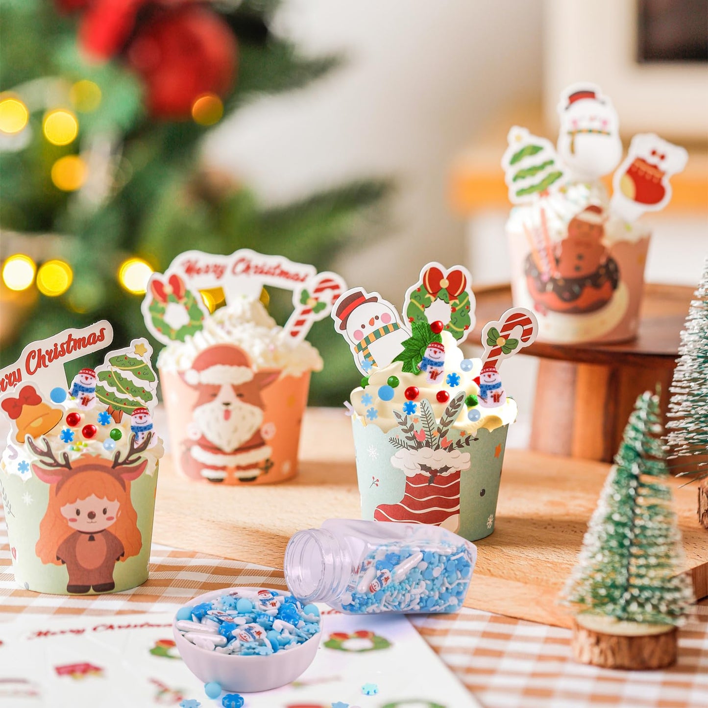Christmas Sprinkles Holiday Snowflake Sprinkles For Cake Decorating Edible Blue White Sprinkles Snowman Frozen Sprinkle Pearls S