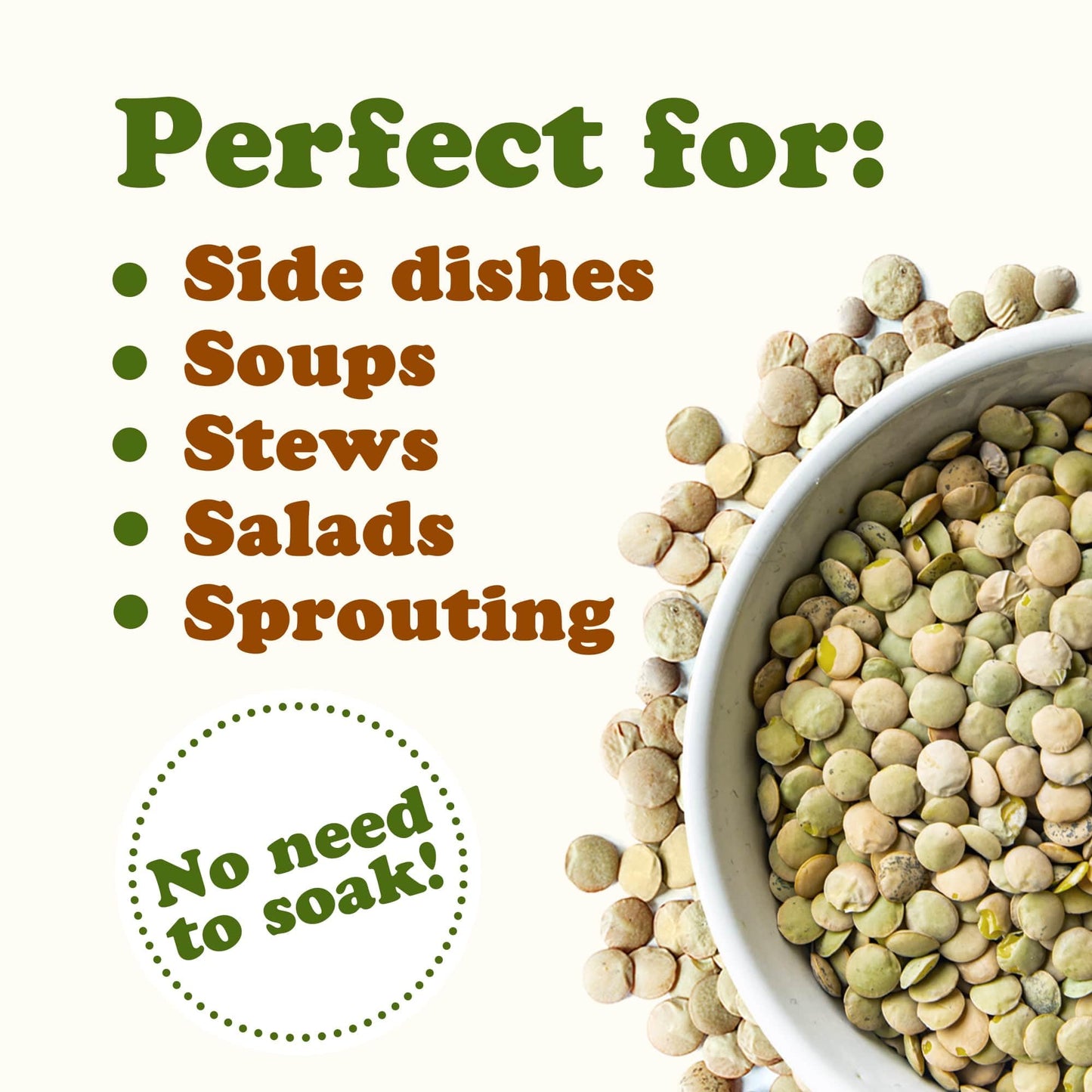 Food To Live Organic Whole Green Lentils, 1 Pound – Non-Gmo, Dried Raw Beans, Sproutable, Vegan, Kosher, High In Folate, Dietary Fiber, Protein, No Soaking Required, For Soups, And Veggie Burgers