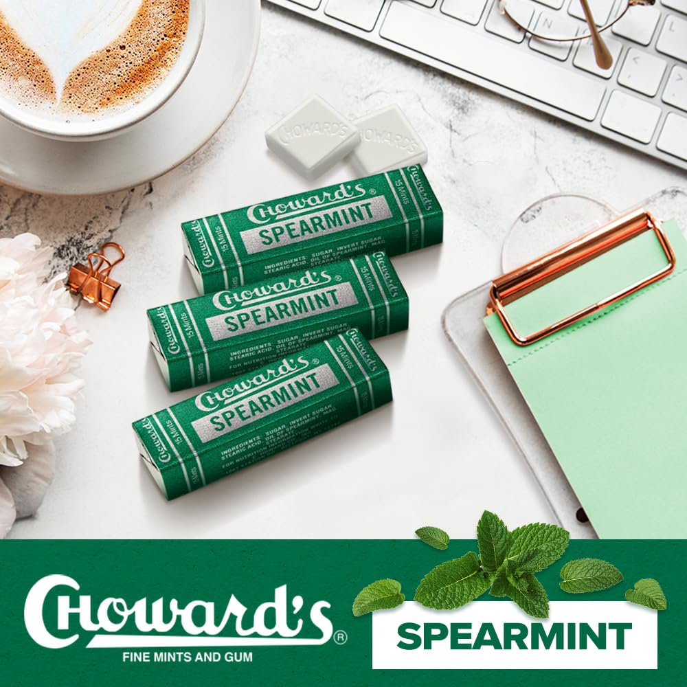 3 Pack Chowards Spearmint Mints - C Howard'S Old Fashion Mints 3 Pack - Nostalgia Candy