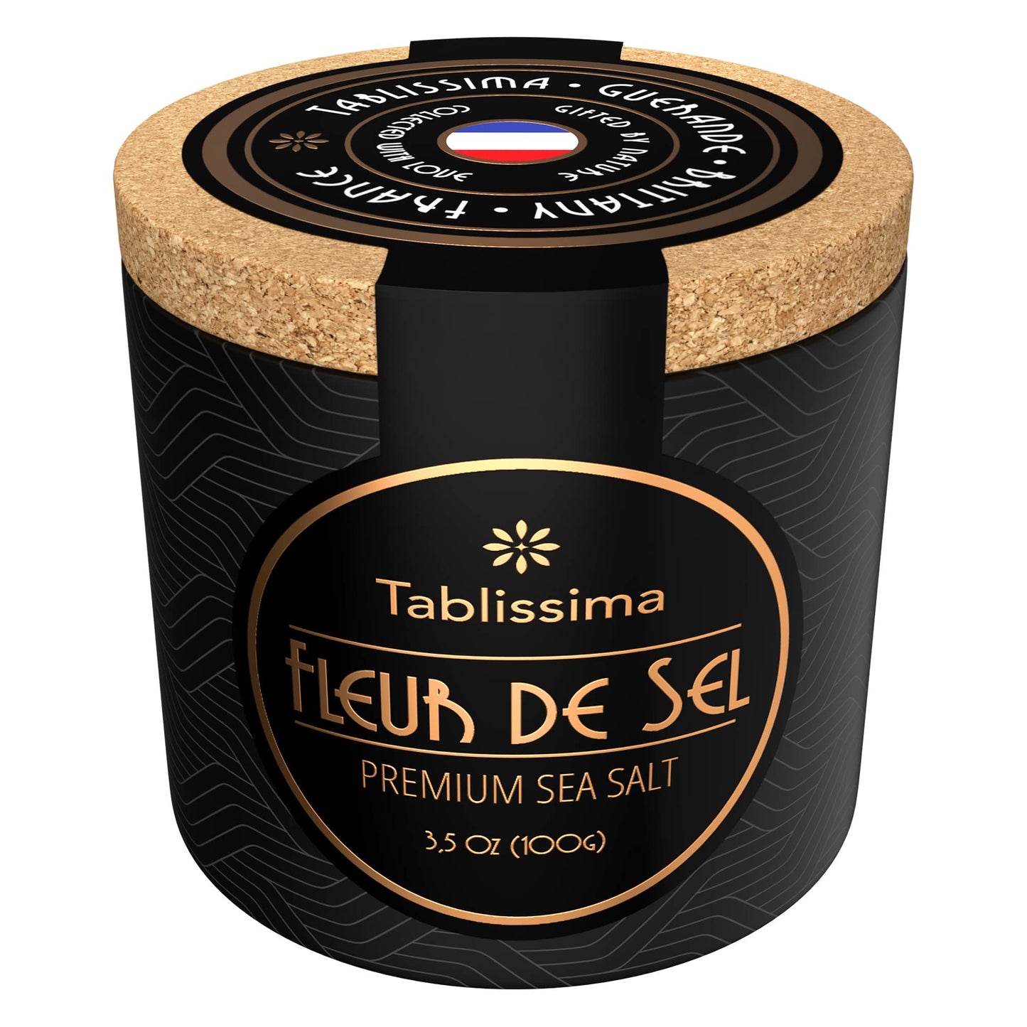 TABLISSIMA Fleur de Sel - Premium Flaky Sea Salt from Guerande, France - 3.5 Oz (100g) - Ideal for Cooking and Finishing Dishes