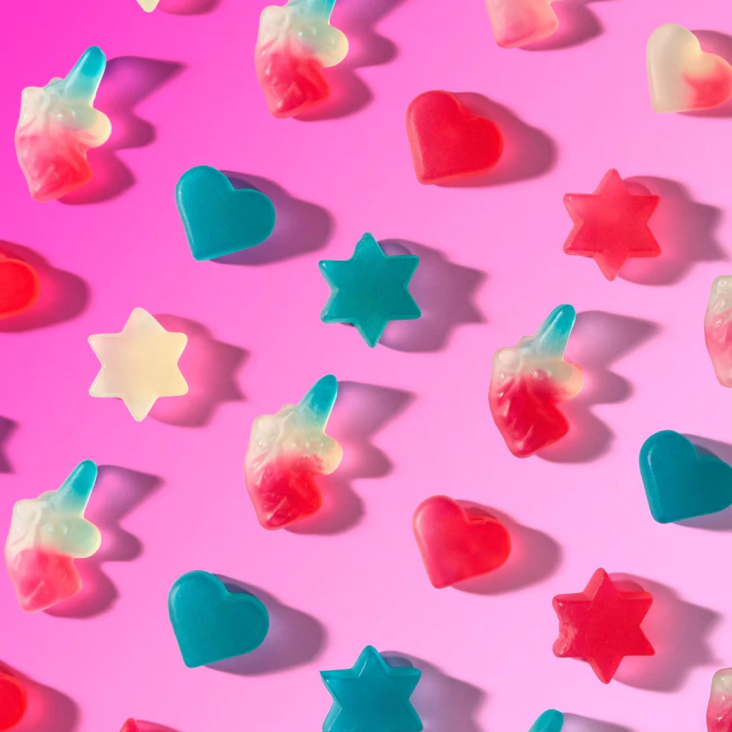 Katjes Plant Based Love & Stars Gummy Candy - Strawberry, Orange & Cherry Flavored Gummy Snacks - Palm Oil Free Chewy Candy Snack - No Animal Gelatin- No High Fructose Corn Syrup, 4.9Oz Reseasable Bag