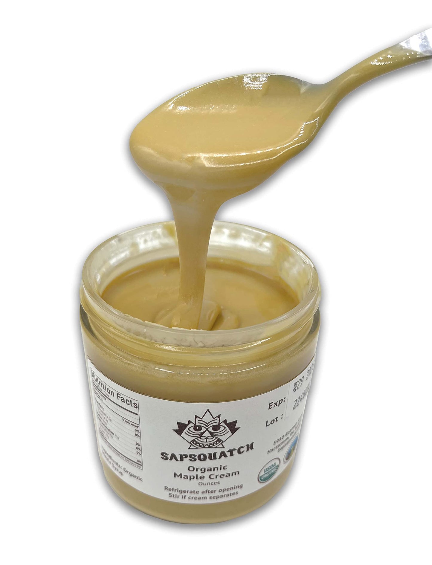 Sapsquatch Organic Maple Cream - 20 Ounces - Pure Maple Cream Butter Spread