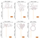 YCTHUNFISH Cupcake Toppers, 36 Pack Silver Glitter Love Heart I Do Ring Decorations for Wedding Engagement Bridal Shower