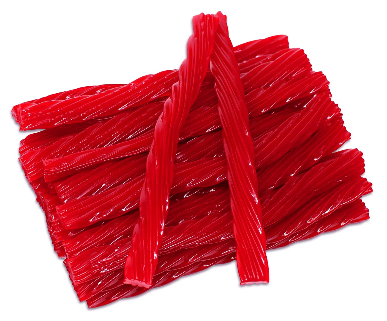 Sweet Roots Cherry Licorice Twists - 1 Bag (16 oz) - Jumbo Size Licorice Sticks | Made with Real Fruit Juice Concentrate | Vegan