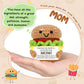 AVBODA Handmade Crochet Burger Toy for Mom - Birthday/Thanksgiving Gift - Colorful Mini Burgers - Model B-016