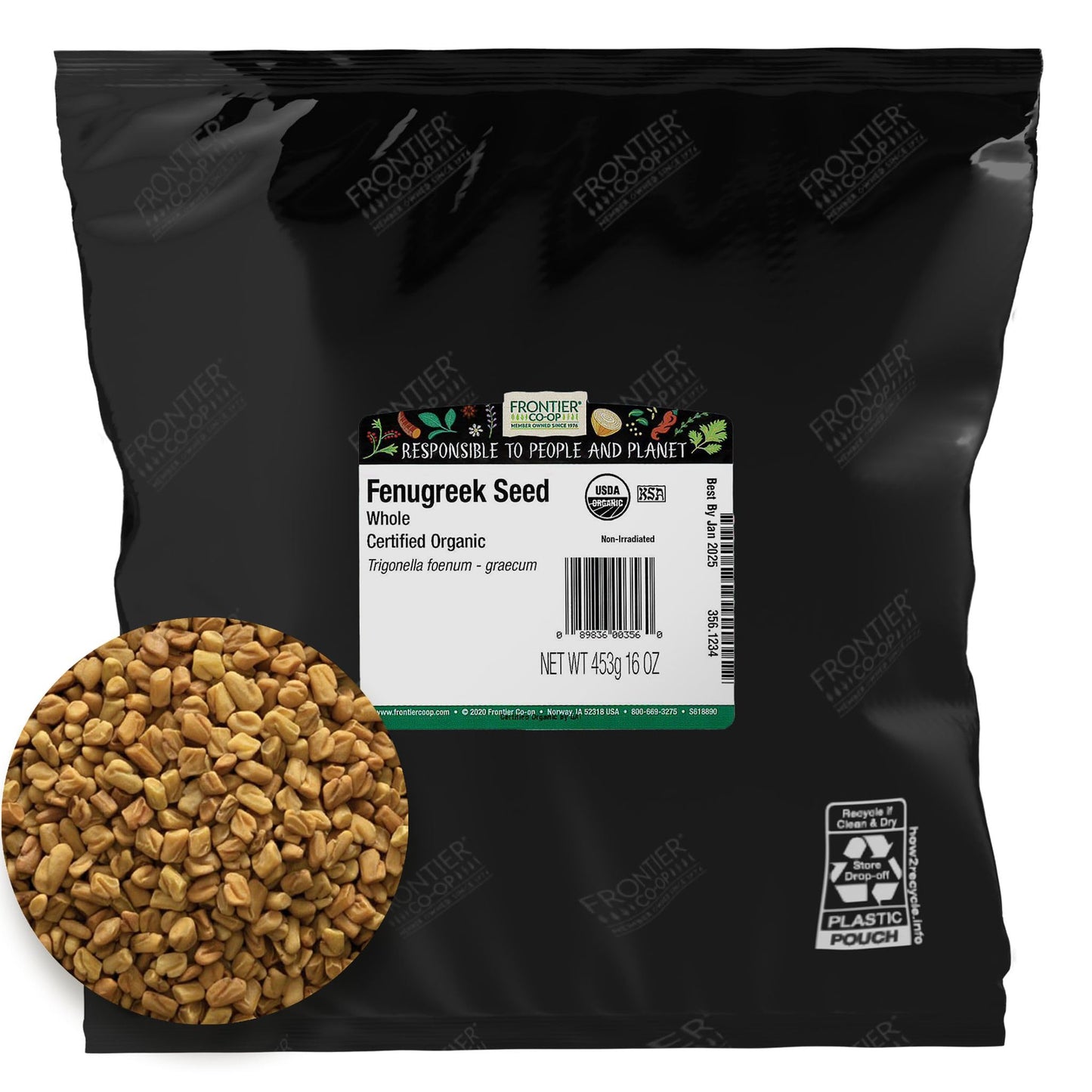 Frontier Herb Whole Fenugreek Seed (1x1lb)