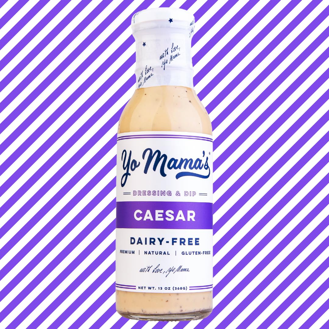 Yo Mama'S Foods Keto Classic Caesar Dressing And Dip - Pack Of (4) - Low Carb, Low Sodium, And Gluten-Free