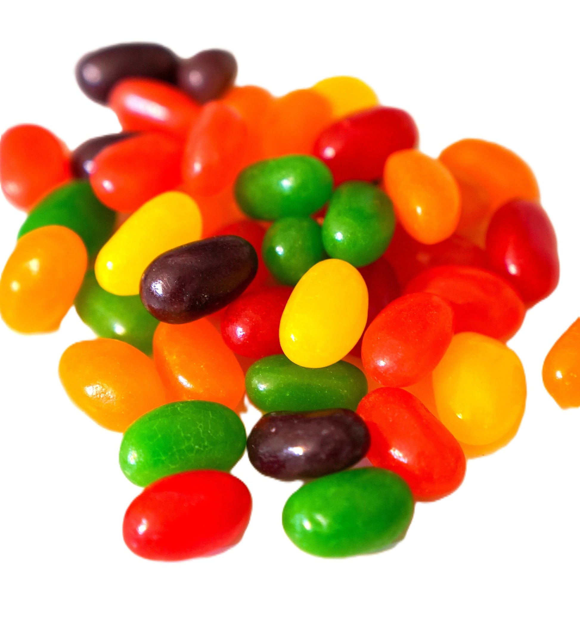 Jumbo Extra Large Fresh Chewy Fruit Flavored Jelly Beans - 1.5 lbs Fresh Bulk Assortment of Cherry Lemon Lime Grape Orange Straw