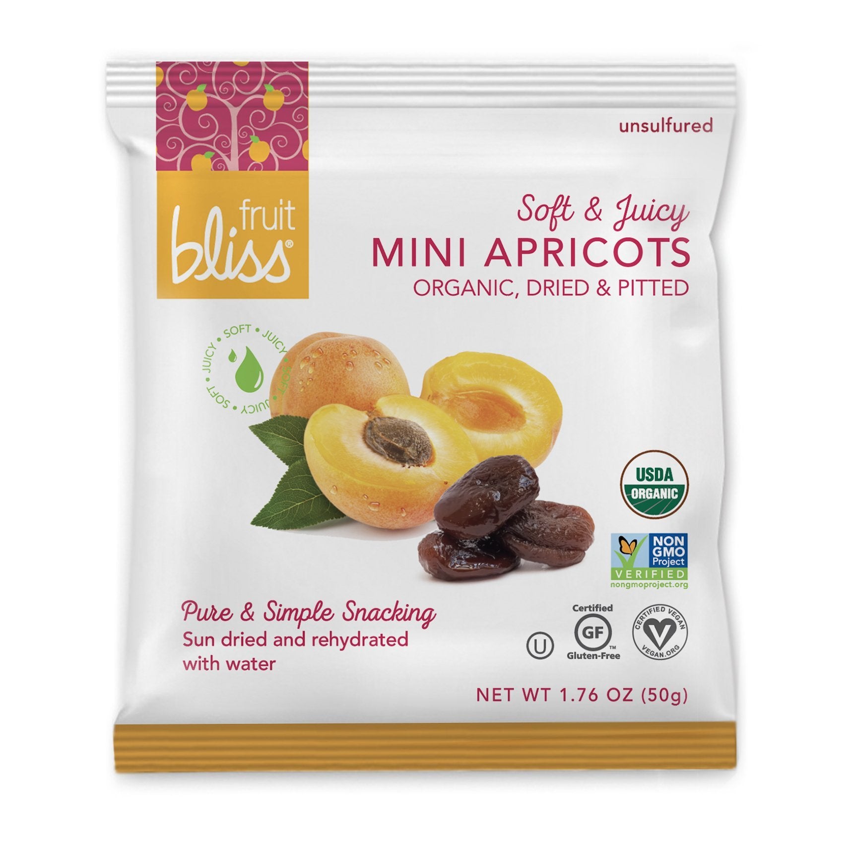 Unsulfured Mini Turkish Apricots - Organic Apricots Dried Fruit Snacks - Healthy Snacks for On the Go & Post Workout Snacks - No