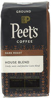 Peets Coffee House Blend, Dark Roast Ground Coffee, 12 Ounce Bag (Pack of 2) Packaging May Vary Bright, Lively, and Balanced Da