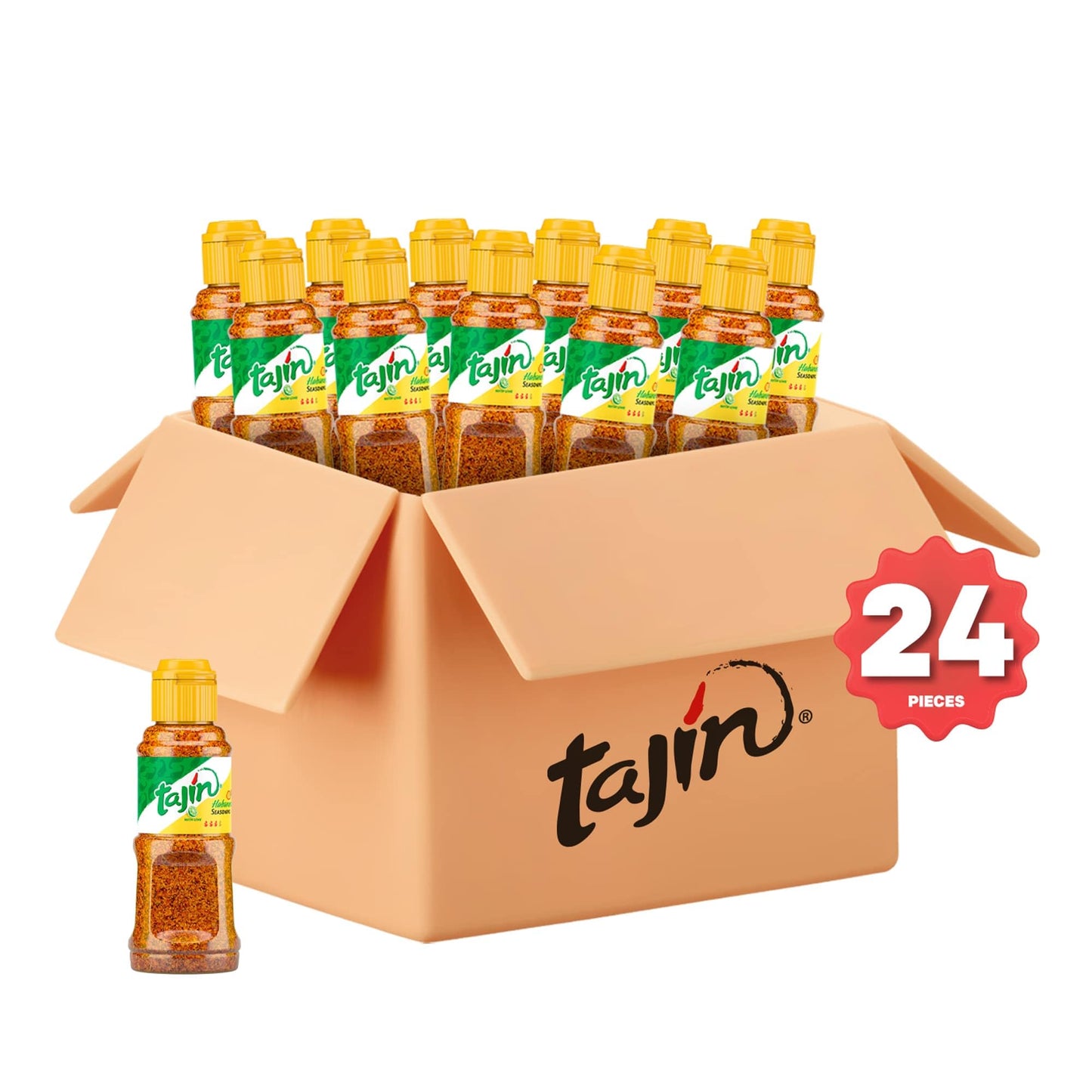 Tajin Habanero Seasoning Pack of 24, 1.6 oz Each, Spicy Flavor Enhancer