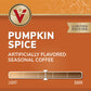 Victor Allens Coffee Pumpkin Spice Flavored Medium Roast Single Serve Coffee Pods, 32 Count, Brown, for Keurig K-Cup malt-inspired
