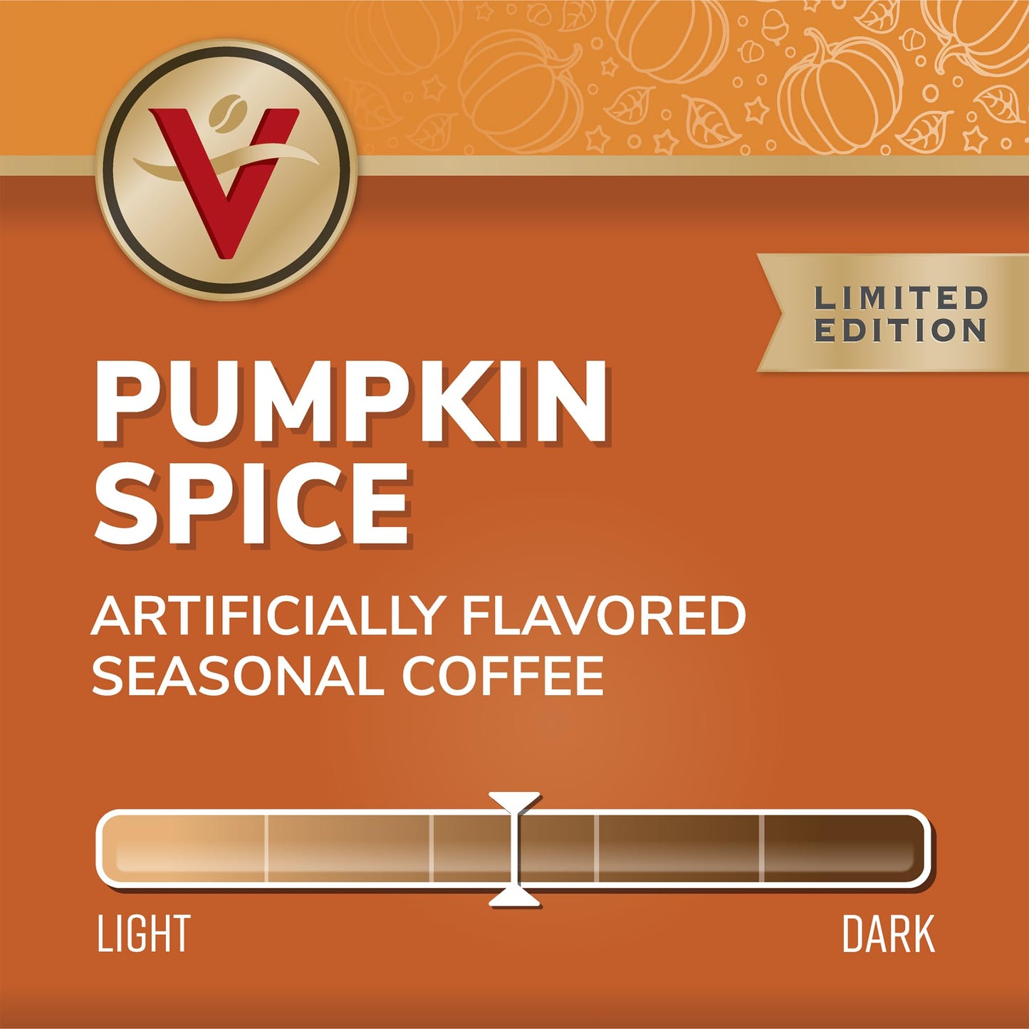 Victor Allens Coffee Pumpkin Spice Flavored Medium Roast Single Serve Coffee Pods, 32 Count, Brown, for Keurig K-Cup malt-inspired