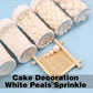 Sentovac 7Mm White Pearl Sprinkles Edible Cake Decorating Sugar Candy Cookie Cake Cupcake Topper Ice Cream Baking Decorations Ha