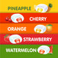 Candy Break Toffix Center-Filled Soft Fruit Chews Candy (24.7Oz) - Orange, Strawberry, Pineapple, Watermelon, Apple Flavored - I