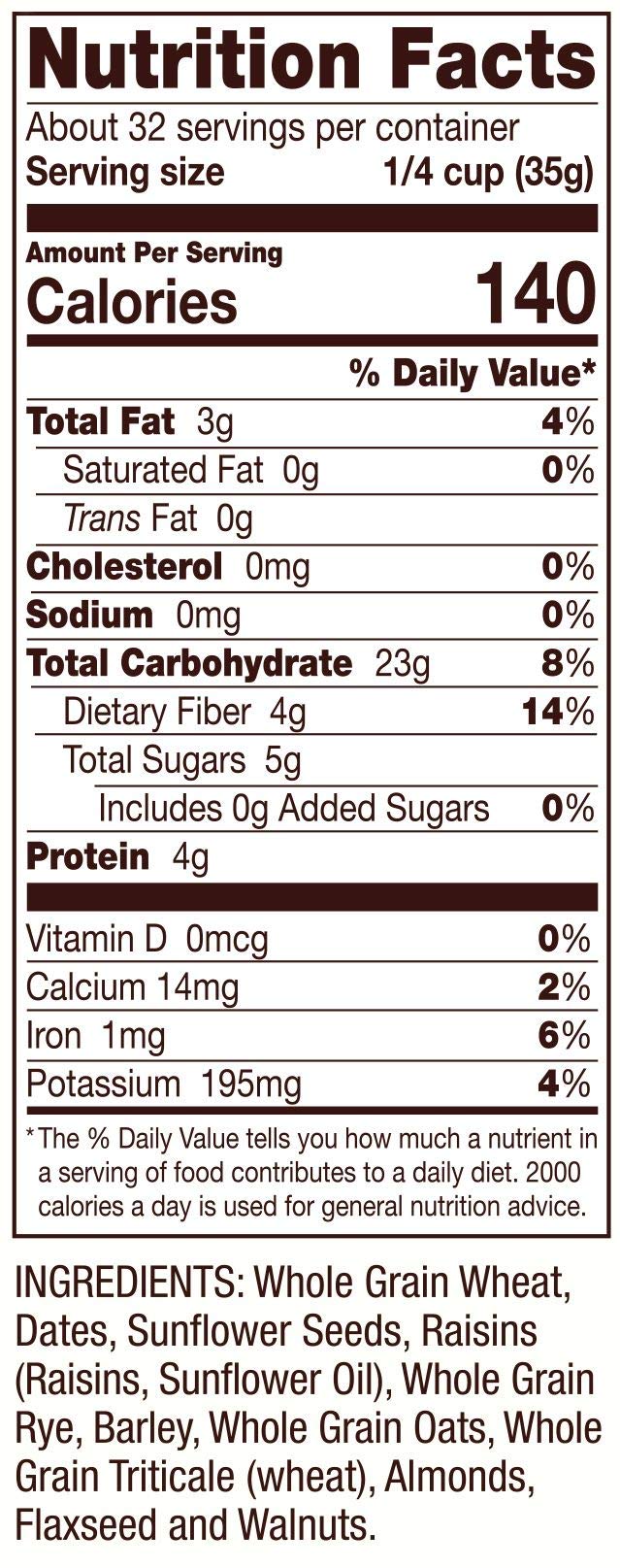 Bobs Red Mill Resealable Old Country Style Muesli Cereal, 40 Ounce (Pack of 4)