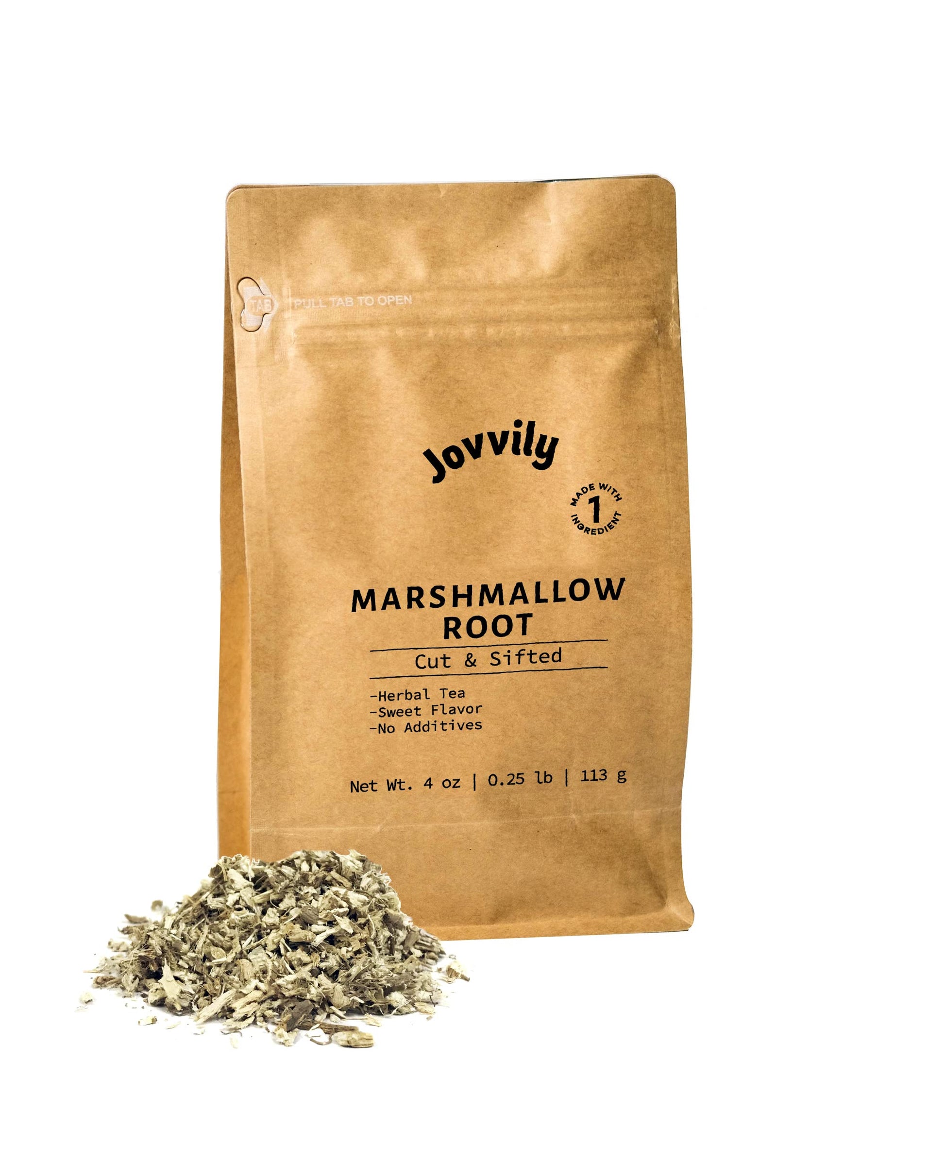 Jovvily Marshmallow Root - 4 Oz - Cut & Sifted - Herbal Tea