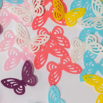 KSINWCOI Edible Flowers Wafer Paper Toppers for Cakes & Cupcakes, Mix Butterflies 60, Rice Paper Decorations
