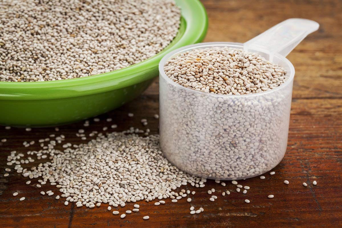 Food To Live - Organic White Chia Seeds, 2 Pounds - Whole, Raw, Kosher, Keto, Sirtfood, Vegan, Bulk. Rich In Omega 3, Omega 6, D