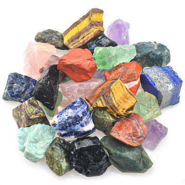 Forby 3 Lbs Bulk Rough Madagascar Stones Mix - Large 1'' Natural Raw Stones Crystal For Tumbling, Cabbing, Fountain Rocks, Decor
