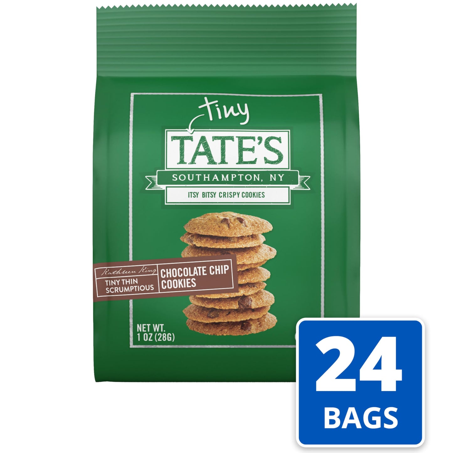 Tates Bake Shop Tiny Chocolate Chip Cookies, 24 - 1 oz Bags