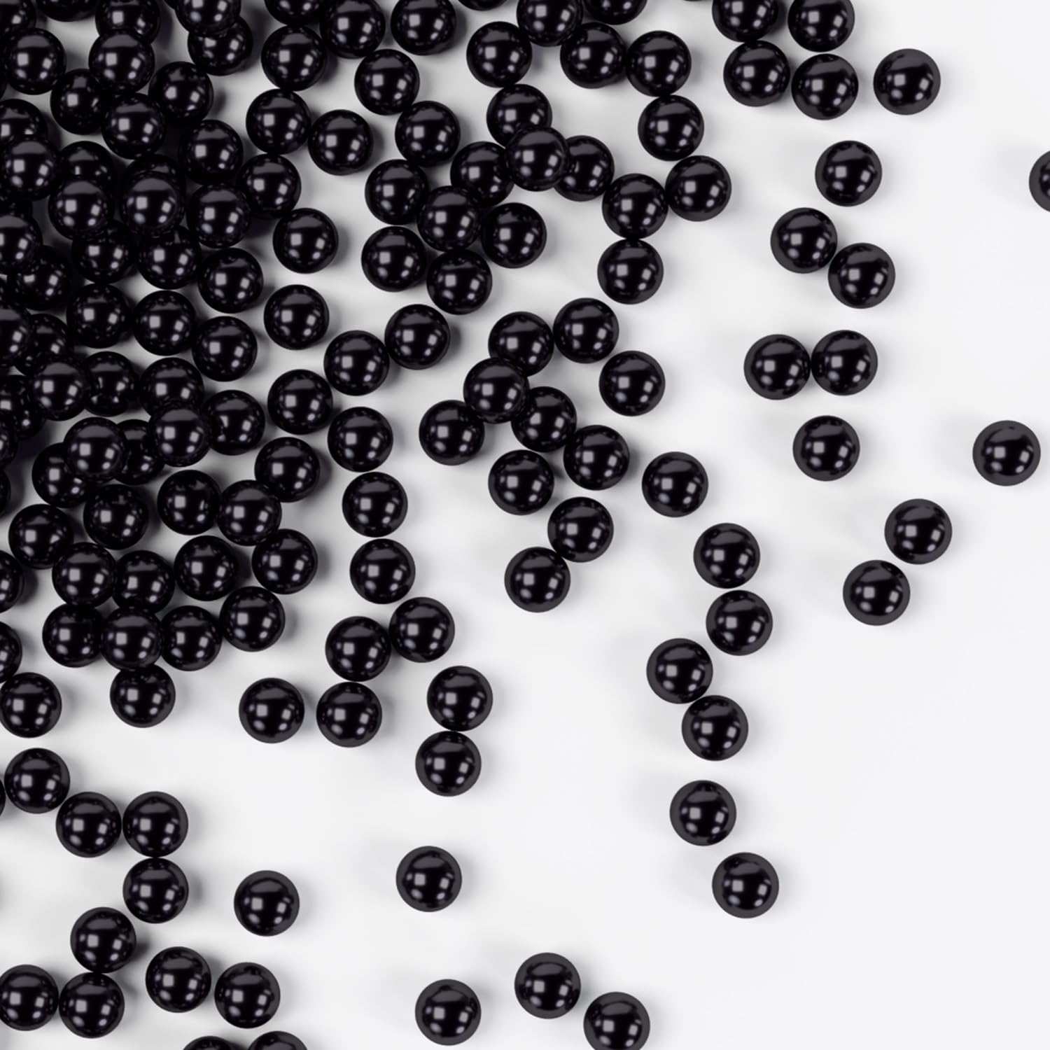 Bayep Edible Pearls for Cake Decorating 10mm Black Sprinkles for Cookies, Baking, Ice Cream, Cupcake Topper Pearl Sprinkles Perf