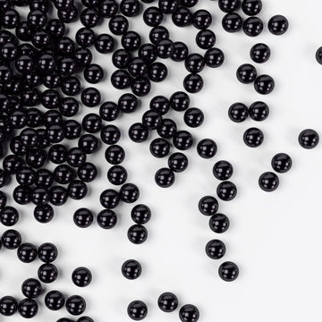 Bayep Edible Pearls for Cake Decorating 10mm Black Sprinkles for Cookies, Baking, Ice Cream, Cupcake Topper Pearl Sprinkles Perf
