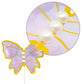 Aimtohome Butterfly Cupcake Toppers Set Of 48 3D Purple Butterfly Cake Topper With Pearls For Cake Decorations, Mixed Size