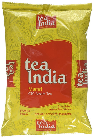 Tea India Ctc Assam Loose Leaf Black Tea Strong, Full-Bodied Flavorful Blend Of Premium Black Tea Made With Natural Ingredients Traditional Indian Tea Caffeinated Iced Tea Breakfast Tea 1 Lb/ 16 Oz