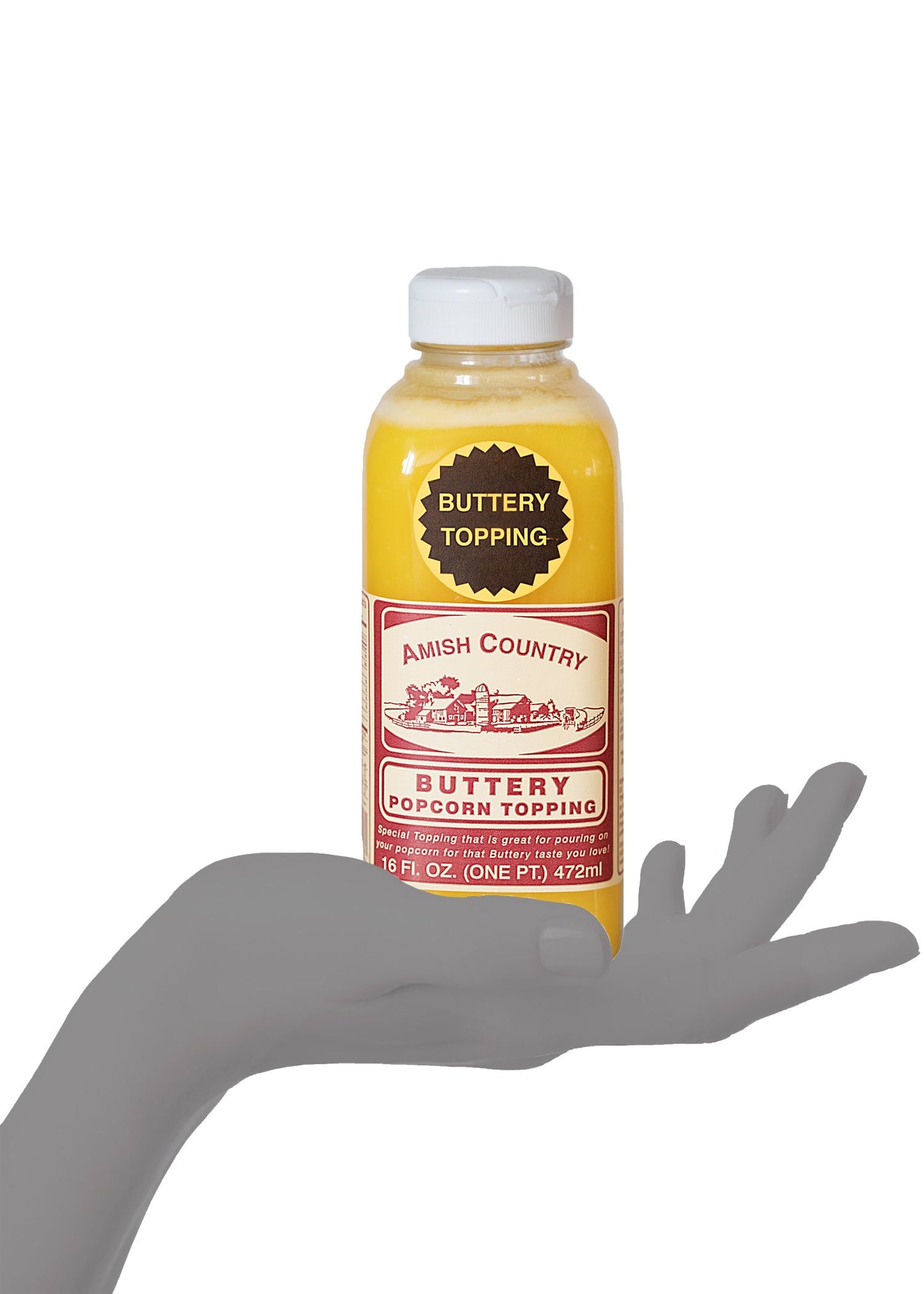 Amish Country Popcorn | Buttery Popcorn Topping | 16 oz Jar | Old Fashioned, Non-GMO and Gluten Free (16 oz Jar)