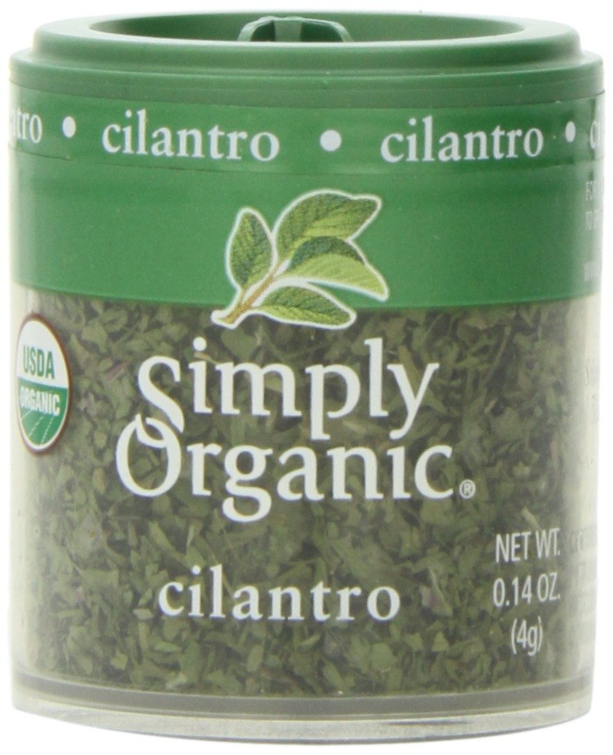 Simply Organic Cilantro Leaf Cut & Sifted Certified Organic, 0.14-Ounce Containers (Pack of 6)