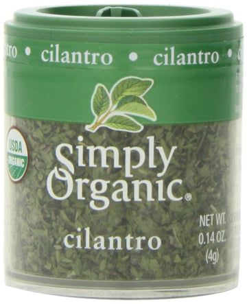 Simply Organic Cilantro Leaf Cut & Sifted Certified Organic, 0.14-Ounce Containers (Pack of 6)